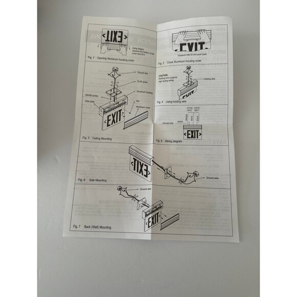 Utopia Lighting Exit And Emergency Lighting Edge Lite LED EXIT Sign With Box NOB - Picture 10 of 11